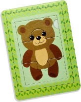 Пазл в рамке "Медвежонок" 3 эл (14,5*10,5 см) от интернет-магазина Континент игрушек