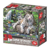 Пазл 3D 63 Белые тигры Бенгалии от интернет-магазина Континент игрушек