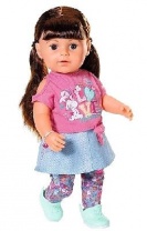 Кукла Baby Born Сестричка - брюнетка, 43 см от интернет-магазина Континент игрушек