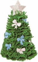 Набор для творчества из фоамирана "Новогодняя Елочка" зеленая с блестками 12 см от интернет-магазина Континент игрушек