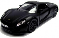 Машина металлическая RMZ City 1:32 Porsche 918 Spyder, инерционная, черный матовый цвет от интернет-магазина Континент игрушек