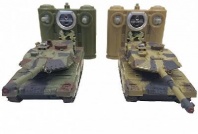 Танковый бой на радиоуправлении, в наборе 2 танка 1:64, с аккумулятором, со светом и звуком, 47,5х9,8х26,5 см от интернет-магазина Континент игрушек