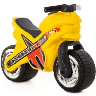 Каталка мотоцикл "МХ" (жёлтая) от интернет-магазина Континент игрушек