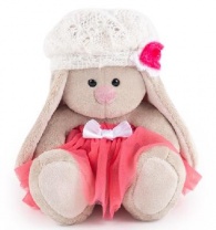 Зайка Ми в розовой юбке с белым беретом  (малыш) мягкая игрушка от интернет-магазина Континент игрушек