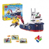 Конструктор блочный "Экспедиционный корабль", 4 варианта сборки, 213 деталей 2588835 от интернет-магазина Континент игрушек