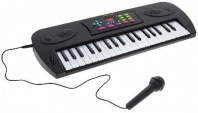 Синтезатор черный 37 клавиш,с микрофоном, эл/мех 53x6x19,2 от интернет-магазина Континент игрушек