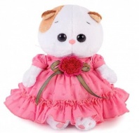 Кошка Ли-Ли BABY в платье с вязаным цветочком, мягкая игрушка от интернет-магазина Континент игрушек