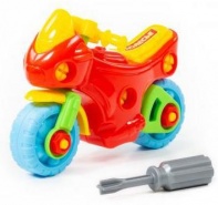 Конструктор-транспорт "Мотоцикл" (25 элементов) (в пакете) от интернет-магазина Континент игрушек
