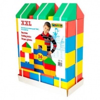 Конструктор строительный "XXL", 36 элементов 44,5х23х23 см. от интернет-магазина Континент игрушек