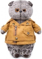 Кот Басик в куртке-косухе 19 см, мягкая игрушка от интернет-магазина Континент игрушек