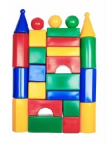 Набор строительный 25 элементов (пакет, высота 38см) от интернет-магазина Континент игрушек