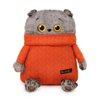 Басик Кот-подушка в свитере с косами от интернет-магазина Континент игрушек