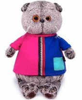 Кот Басик в двухцветной футболке 22 см мягкая игрушка от интернет-магазина Континент игрушек