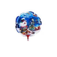 Шар фольгированный + Палочка "С Новым годом" снеговик от интернет-магазина Континент игрушек