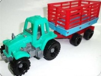 Трактор с прицепом, 11х32х11см от интернет-магазина Континент игрушек