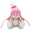 Зайка Ми в полосатой розовой шапке (малыш) от интернет-магазина Континент игрушек