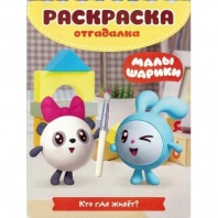 Малышарики. Кто где живет? N РО 1901. Раскраска-отгадалка от интернет-магазина Континент игрушек