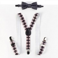 Набор детский подтяжки и галстук-бабочка "Ромб", беж, 30Х13 см   2519387 от интернет-магазина Континент игрушек