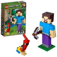 Конструктор LEGO Minecraft Большие фигурки, Стив с попугаем от интернет-магазина Континент игрушек