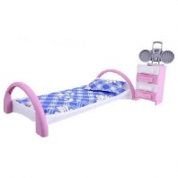 Набор мебели "Кровать с тумбочкой" 12х6,5х22 см. от интернет-магазина Континент игрушек
