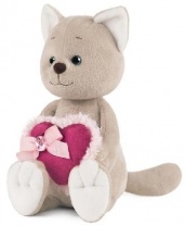 Романтичный Котик с Розовым Сердечком 20 см