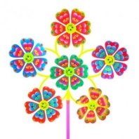 Игрушка ветряная вертушка "Яркие улыбки" шестерка 50х30см от интернет-магазина Континент игрушек