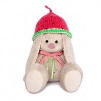 Зайка Ми в вязаной шапке "Арбузик" (большая) от интернет-магазина Континент игрушек