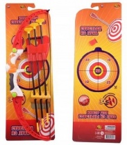 Лук со стрелами на присосках, в наборе 3 стрелы с держателем и лук от интернет-магазина Континент игрушек