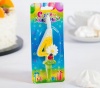 Свеча для торта цифра "Ромашки" разноцветная "4"  от интернет-магазина Континент игрушек
