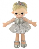 Кукла мягконабиваная, балерина, 30 см, цвет серебристый от интернет-магазина Континент игрушек
