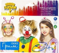 Грим АКВА для девочек 6 цветов 12гр + Блестки + аксессуары от интернет-магазина Континент игрушек