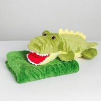 Мягкая игрушка "Крокодил" с пледом 5430226