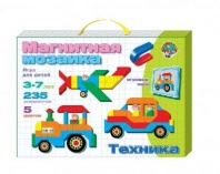 Мозаика магнитная. Техника (5 цветов, 220 магнитных фишек, 15 дополнительных элементов) от интернет-магазина Континент игрушек