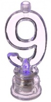 Свеча светодиодная "Цифра 9", со свечками   3638559 от интернет-магазина Континент игрушек
