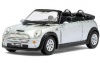 Машина металлическая Mini Cooper S Convertible, 1:28, открываются двери, инерция, цвет серый от интернет-магазина Континент игрушек