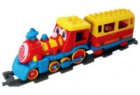 Железная дорога с паровозом и рельсами, световые и звуковые эффекты от интернет-магазина Континент игрушек