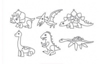 Витражи-мини 6шт, Набор 9: Динозавры от интернет-магазина Континент игрушек