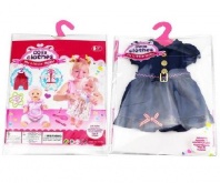 Одежда для кукол: платье (синий цвет), 25,5x36x1см от интернет-магазина Континент игрушек