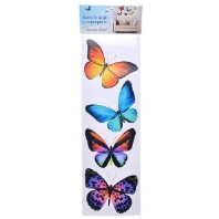 LADECOR Наклейки "Красота бабочек", 40х13см, ПВХ, бумага, 4 дизайна от интернет-магазина Континент игрушек