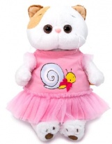 Мягкая игрушка кошечка Ли-Ли в платье с принтом Улитка от интернет-магазина Континент игрушек