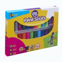 Краски  в стиках Little Brian "Без воды и кисточек!", в наборе 24 цвета от интернет-магазина Континент игрушек