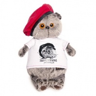 Кот Басик в футболке с принтом Плюшевая революция 22 см от интернет-магазина Континент игрушек