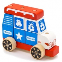 Конструктор-каталка Полицейская машина большая от интернет-магазина Континент игрушек