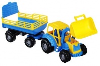 Трактор с прицепом и ковшом 50х13,4х13,5 см от интернет-магазина Континент игрушек