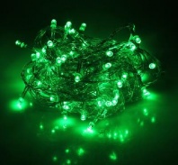 Эл гирлянда 100 ламп зеленая 8 м черный шнур от интернет-магазина Континент игрушек