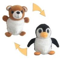Перевертыши. Пингвин/Медведь 16 см, игрушка мягкая.