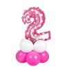 Букет из шаров «Цифра 2», фольга, латекс, набор 9 штук, цвет розовый, сердце от интернет-магазина Континент игрушек