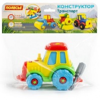 Конструктор-транспорт Трактор (20 элементов) (в пакете) от интернет-магазина Континент игрушек