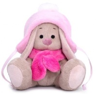 Зайка Ми в шапке с помпоном и шарфе (малыш) от интернет-магазина Континент игрушек