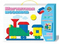 Мозаика магнитная. Паровозик. (4 цвета, 176 элементов) от интернет-магазина Континент игрушек